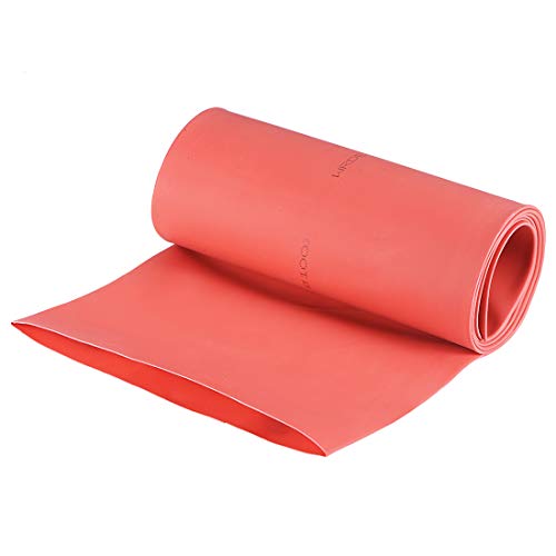 uxcell Heat Shrink Tubing, 4"(100mm) Dia 162mm Flat Width 2:1 Rate Shrinkable Tube Cable Sleeve 1m - Red - color: Red, size: 100mm