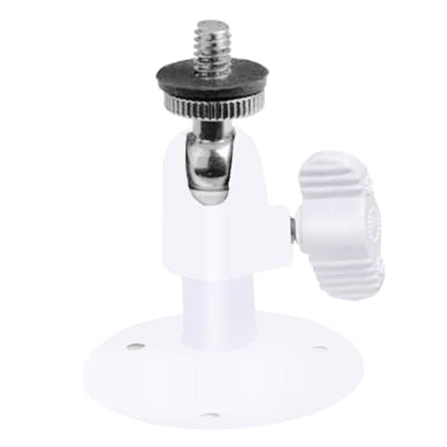 2 Pcs Wall Mount Round Base Flexible Bracket Stand for CCTV Camera Camcorder Universal Adjustment Monitoring Bracket (whitebracket) - size: (300)whitebracket