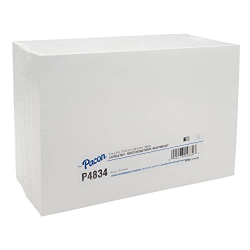 UCreate Mixed Media Art Paper, Wet or Dry Media, White - size: 6'' x 9''