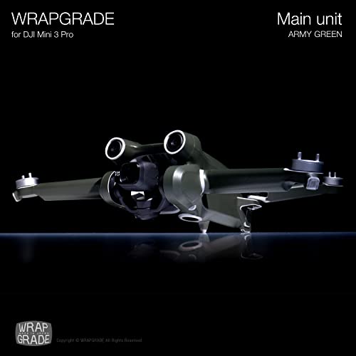 WRAPGRADE Skin Stickers Compatible with DJI Mini 3 Pro | Main Unit (Army Green) - color: Army Green
