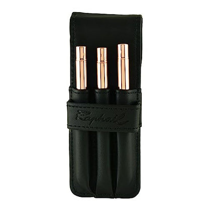 Raphael Le Voyageur 3-Brush Travel Set, Black Wallet