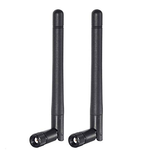 Bingfu Dual Band WiFi 2.4GHz 5GHz 5.8GHz 3dBi MIMO RP-SMA Male Bluetooth Antenna (2-Pack) for PC Computer WiFi Router Wireless Network Card USB Adapter Security IP Camera Video Surveillance Monitor - color: [RP-SMA Male] Antenna 2-Pack - Black
