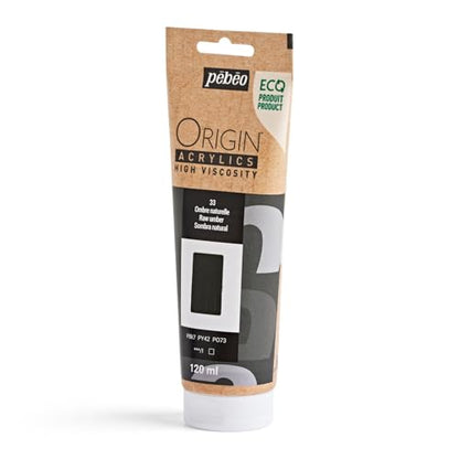 PEBEO Origin Acrylics 120ml Matte Acrylic Paint, Raw Umber - color: Raw Umber