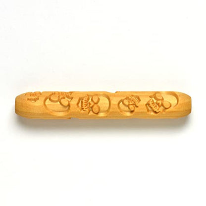 MKM Pottery Tools Wood Hand Rollers for Clay (HR-33 Skulls) - size: HR-33 Skulls
