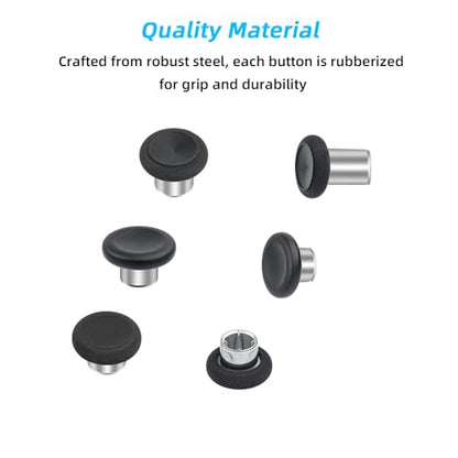 Mcbazel Metal Thumbsticks Replacement for Xbox Elite Series 2, 6 in 1 Metal Custom Button Set fit for Xbox One Elite Series 2 Controller - Black