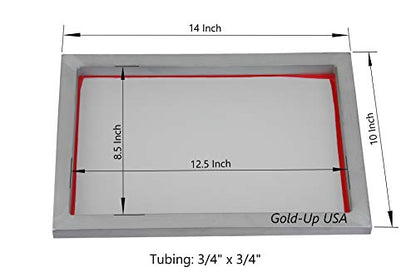 Aluminum Screen Printing Screens, Size 10 x 14 Inch Pre-Stretched Silk Screen Frame (305 Yellow Mesh) - size: 305 Yellow Mesh
