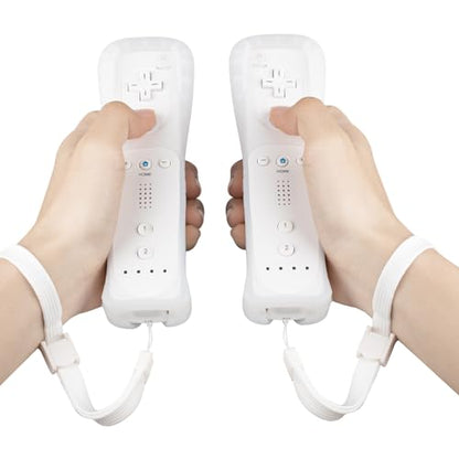 XiQiDianr 2 Packs Silicone Case Cover with Wrist Strap for Nintendo Wii Remote Controller (White 2) - color: White