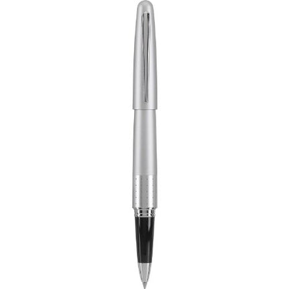 PILOT Metropolitan Collection Gel Roller Pen, Silver Barrel, Dots Design, Fine Point, Black Ink (91205) - color: Silver Barrel, style: Fine Nib