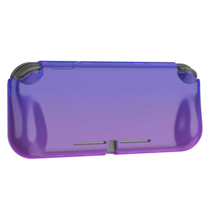 PlayVital ZealProtect Protective Case for Nintendo Switch Lite, Ergonomic Grip Hard Cover - Shock-absorbent Anti-Scratch with Screen Protector & Thumb Grip Button Caps, Gradient Translucent Bluebell - color: Gradient Translucent Bluebell