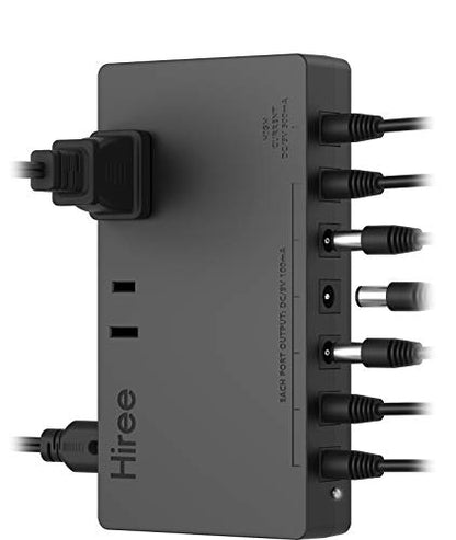 Hiree Guitar Pedal Power Supply 7 DC Output for 9V Effect Pedal Board with 2 AC Outlets for Charging Speaker, Musical Instruments - color: 9v
