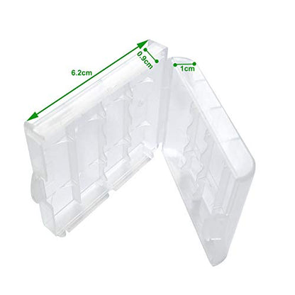 Battery Storage Case for AA/AAA, Battery Holder Box (6Pack Clear)
