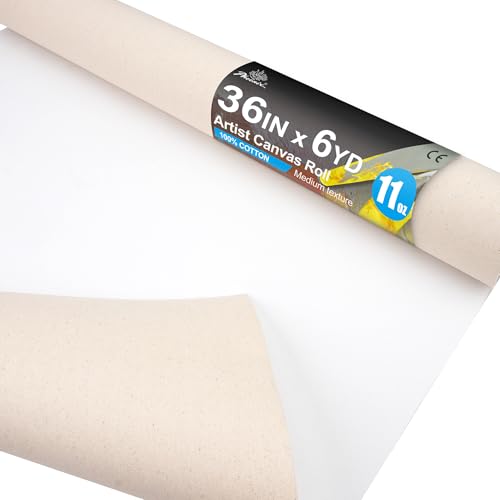 PHOENIX 36 Inch Wide x 6 Yard (18 Feet) Long Canvas Roll - size: 36 inch x 6 yard, style: 11 oz.