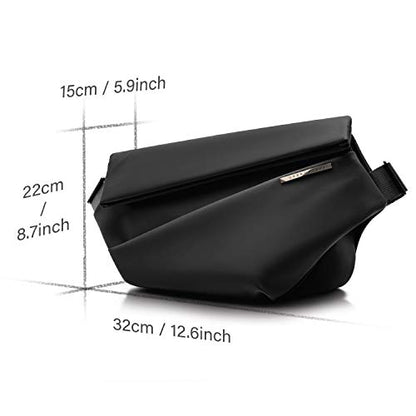NIID R1 EDC Sling Bag for Men: 5L-6L Expandable Capacity - color: Black