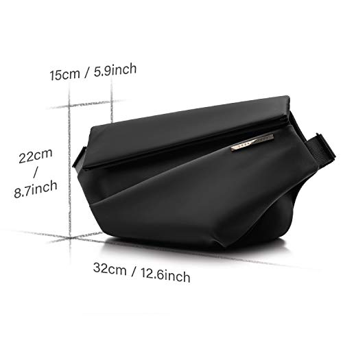 NIID R1 EDC Sling Bag for Men: 5L-6L Expandable Capacity - color: Black