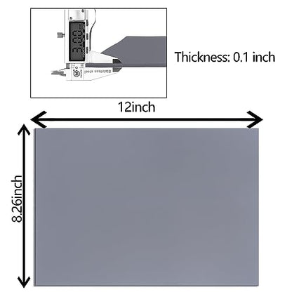 2 PCS Rubber Stamp Sheets for Laser Engraving Machine (Light Gray) - color: Light Gray