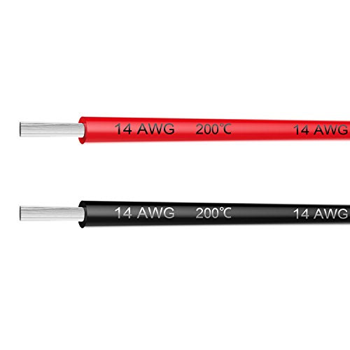 14awg Silicone Electrical Wire Cable 2 Colors Tinned Copper 10ft Each - size: 2 Colors each 10FT, style: 14AWG