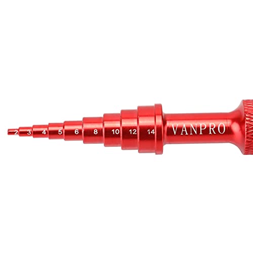 RC Bearing Removal Tool Cross Wrench 2MM-14MM for RC Car Skateboard(Red) - color: Red