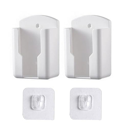 2pack Remote Control Holder,Self-Adhesive Wall Mount Phone Holder,Air Conditioner TV Remote Control Bracket,Wall-Mounted Mini Storage Box (2.67inch) - size: 2.67inch