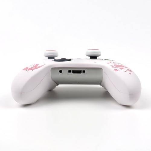 Moonlit Cats with a Loving Heart Controller Skin Compatible with Xbox Series X Wireless Controller, RALAN Protector Case， Customised Thumb Grips Cap - color: MCats White Pink