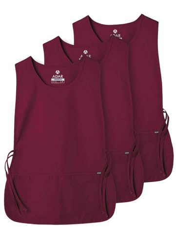 Adar Universal Cobbler Apron 3 Pack - Unisex Cobbler Apron - color: Burgundy, size: X-Large
