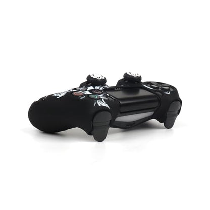 Lion Design Controller Skin Cover with 2 Thumb Grips Compatible with PS4/Playstation 4 Slim/Pro Controller - color: Lion Black White