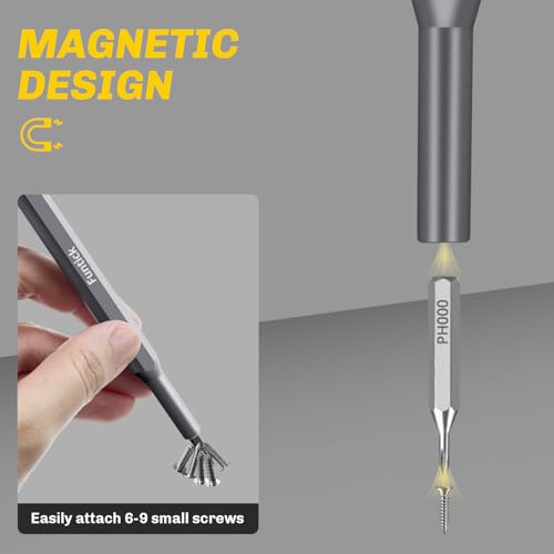 26 in 1 Small Precision Screwdriver Set, Professional Magnetic Mini Repair Tool Kit for Phone, Computer, Watch, Laptop, Macbook, Ring Doorbell, Eyeglass, Electronic, [Bearing Steel] Screw Driver
