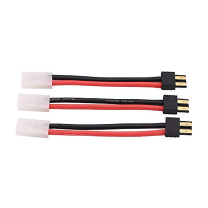 3pcs compatible with Big Tamiya Female Adapter Wire 12awg 4in for RC Lipo Battery ESC(C67-3)