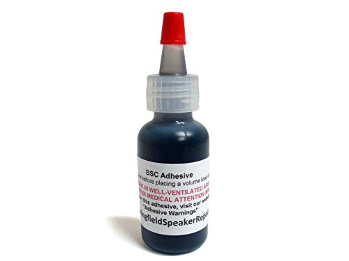 Pro-Grade Black Rubberized Speaker Repair Adhesive Glue (1/2 oz) - Dries Black - color: Black, size: 1/2 oz