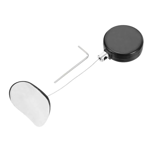 MECCANIXITY 1.8 ft Retractable Cable Lock with Arc Patch Remote Control Security Lock with Adjustable Cord Tether Anti Theft for Laptop, TV, 200g, Black - color: Black