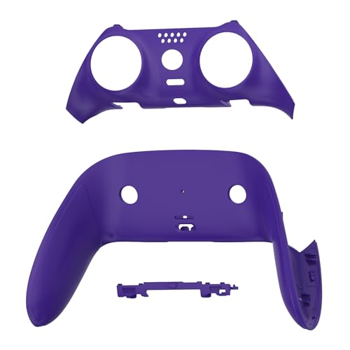 eXtremeRate Top Bottom Decorative Trim Shell Compatible with ps5 Edge Controller DIY Replacement Front Back Clip Shell, Custom Purple Plates Cover Compatible with ps5 Edge Controller - color: Purple