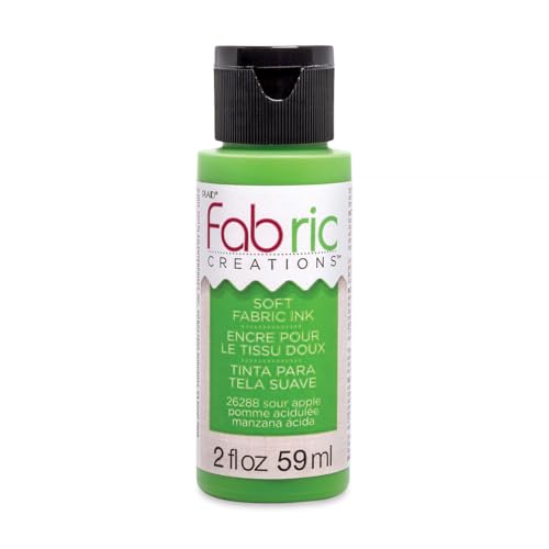 Fabric Creations Soft Fabric Ink Paint, 2 oz, Sour Apple 2 Fl Oz - color: Sour Apple