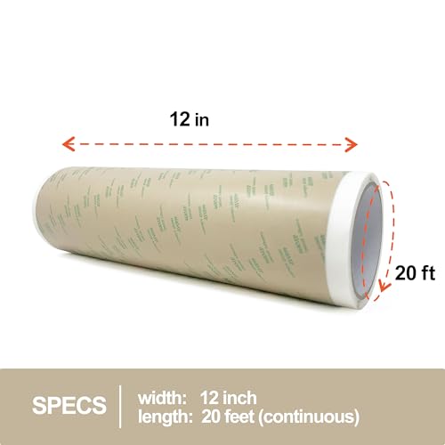 Gizmo Dorks 468MP Adhesive Transfer Tape 12 in x 20 ft Roll - size: 12 in X 20 Ft