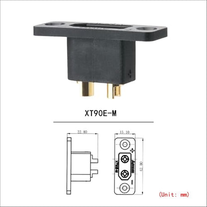 ELFCULB 10PCS Amass XT90E Male Connectors with Screws for RC Vehicles - size: XT90E Male