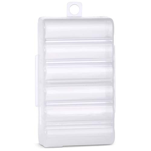 GlossyEnd Set of 4 - Two AA and Two AAA Battery Storage Box, Battery Storage Case, Battery Holder Clear - size: AA - AAA