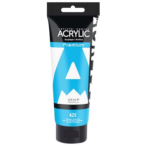 AUREUO Cerulean Blue Hue Acrylic Paint, 4 fl oz (120ml), 1 Tube - color: Cerulean Blue Hue, size: 4 Fl Oz (Pack of 1)