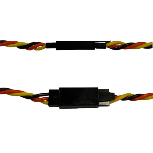 BackBayRC - 90cm / 36in 22awg Twisted Servo Extension Cable with Locking Safety Clip - 60 Strands for RC Vehicles, Drones, E-Bikes - 5 Wires per Pack - style: 90CM / 36in