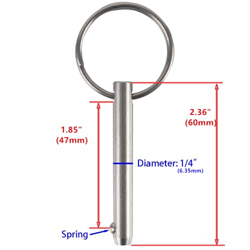 (4 Pack) Marine Hardware,Simple Insert Quick Release Pin