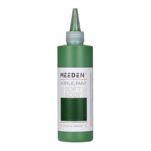 MEEDEN Olive Green Acrylic Paint: Matte Finish 250ml/8.45oz Soft Body - color: Olive Green