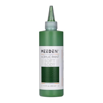 MEEDEN Olive Green Acrylic Paint: Matte Finish 250ml/8.45oz Soft Body - color: Olive Green
