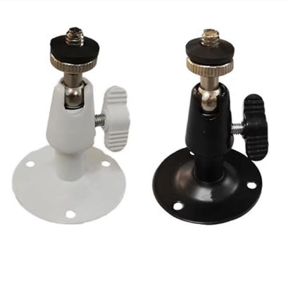 2 Pcs Wall Mount Round Base Flexible Bracket Stand for CCTV Camera Camcorder Universal Adjustment Monitoring Bracket (blackbracket) - size: (300)blackbracket