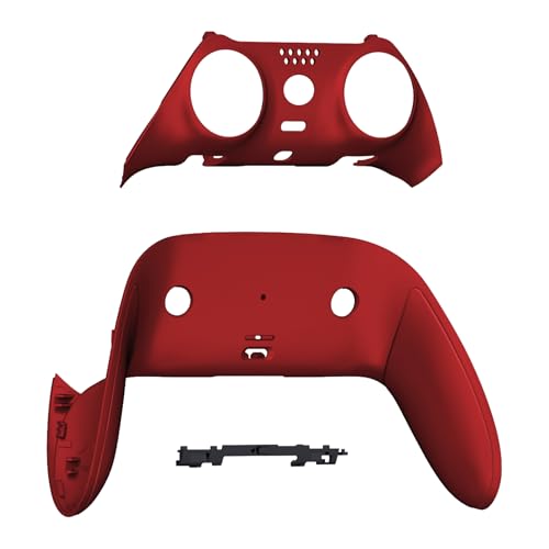eXtremeRate Top Bottom Decorative Trim Shell Compatible with ps5 Edge Controller DIY Replacement Front Back Clip Shell, Custom Scarlet Red Plates Cover Compatible with ps5 Edge Controller - color: Scarlet Red