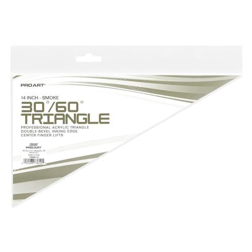 Pro Art 14-Inch 30/60-Degree Triangle, Smoke - color: Smoke, size: 14-inch, 30/60 Degrees