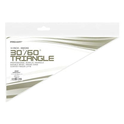 Pro Art 14-Inch 30/60-Degree Triangle, Smoke - color: Smoke, size: 14-inch, 30/60 Degrees