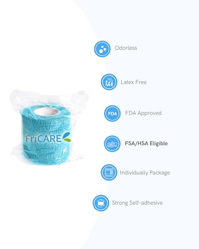 FriCARE Self Adhesive Bandage Wrap, Medical Tape in First Aid Kit - color: Zenith Blush