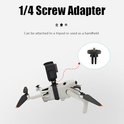 Mini 4 Pro Drone Camera Mount Top Carry Extension Bracket with 1/4 Screw Tripod Mount Adapter Compatible for DJI Mini 4 Pro/Mini 3 Pro/Mini 3 Drone Accessories for Action Camera/LED Flight Light