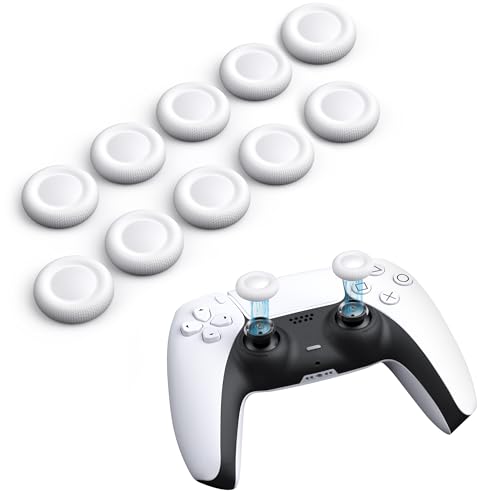 NEWDERY Joystick Replacement Grip Caps for PS5/PS4 Controller - color: White