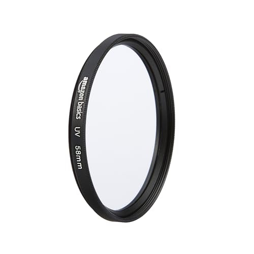 Amazon Basics UV Protection Camera Lens Filter, Scratch Resistant, Photography Filter, Lens Protection, 58mm - size: 58 mm