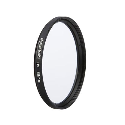 Amazon Basics UV Protection Camera Lens Filter, Scratch Resistant, Photography Filter, Lens Protection, 58mm - size: 58 mm