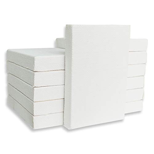 LWR CRAFTS Mini Stretched Canvas 2" X 3" Pack of 12 - size: 2"x3"x12
