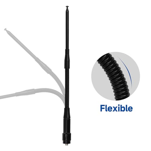 Bingfu UHF VHF Handheld Ham Radio Antenna Soft Whip Telescopic Antenna